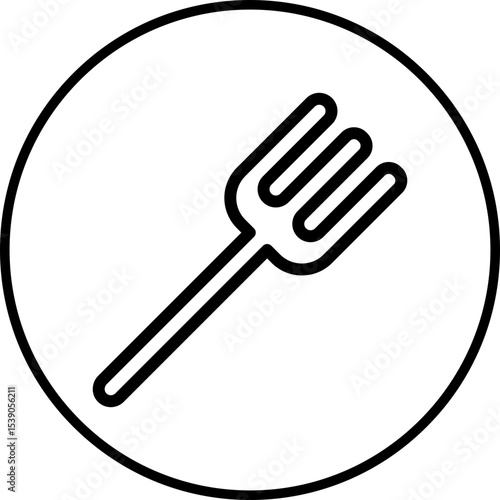 Fork single icon vector illustration