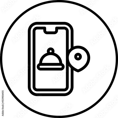 Online cooking single icon vector illustration