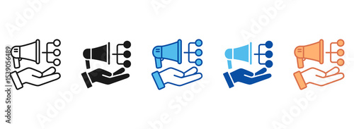 Management Icon Set Multiple Style Collection