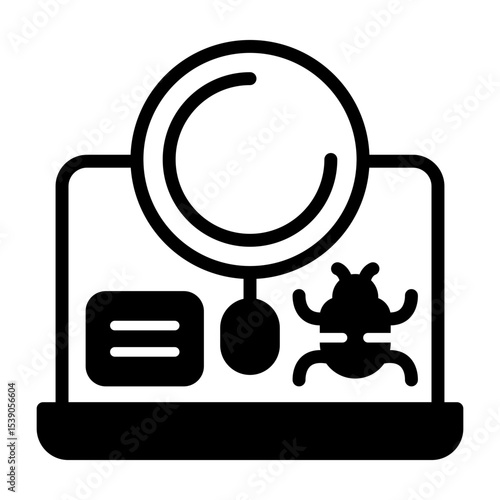 Search Bug Vector Icon