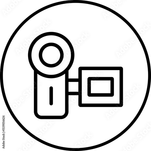 Video camera single icon vector illustration