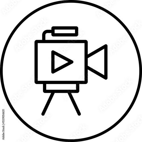 Video cam single icon vector illustration