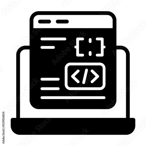 Code Processor Vector Icon