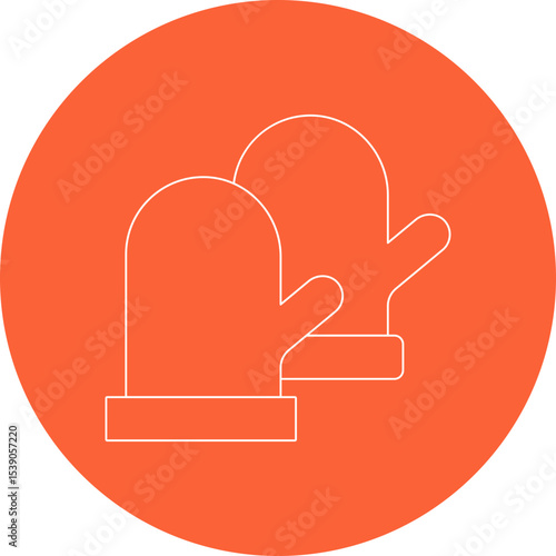 Gloves single icon vector illustration