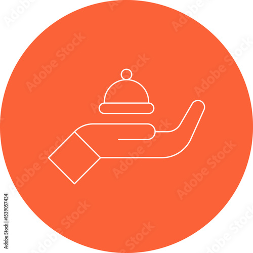 Serving single icon vector illustration