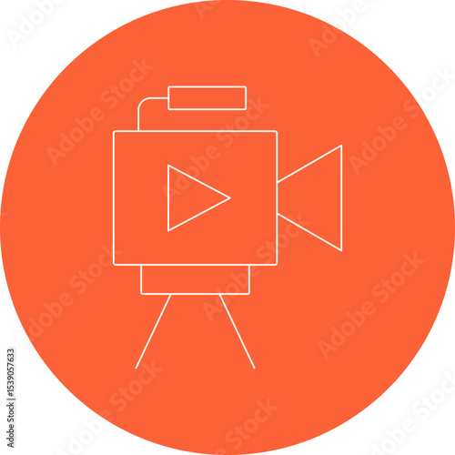 Video cam single icon vector illustration
