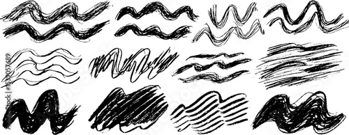 Abstract ocean wave forms collection for artistic design and inspiration
