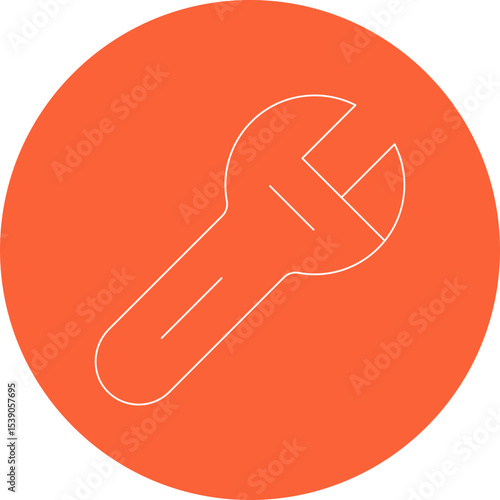 Wrench single icon vector illustration
