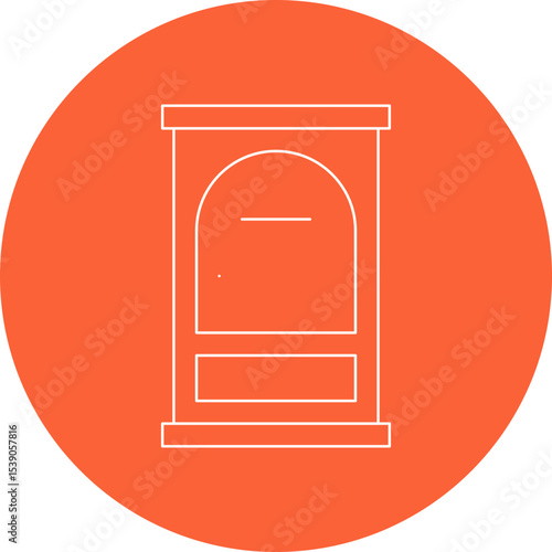 Door single icon vector illustration