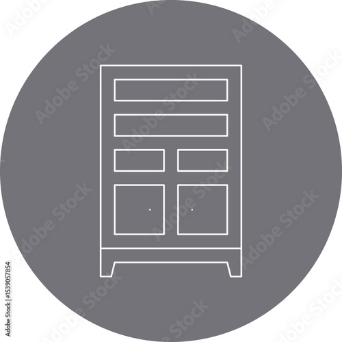 Drawers single icon vector illustration