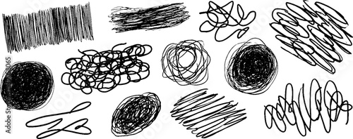 Chaotic hand drawn frames collection for creative design projects