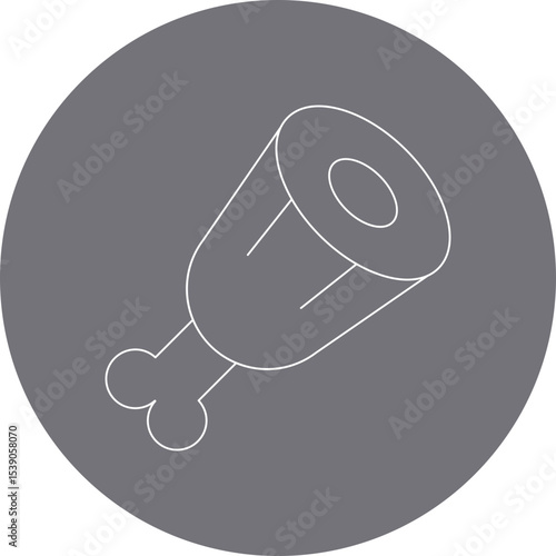Meats single icon vector illustration