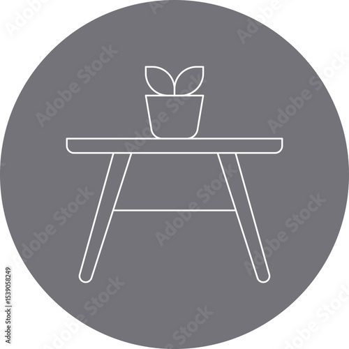 Table pot single icon vector illustration
