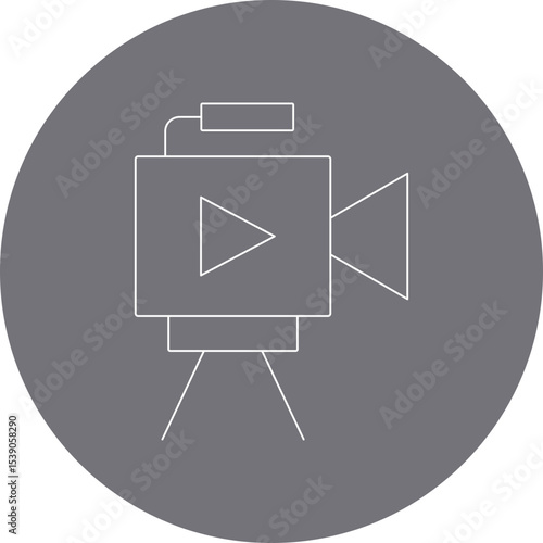 Video cam single icon vector illustration