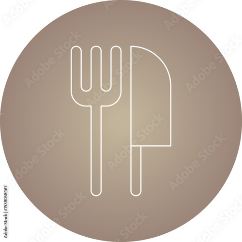 Fork Knife single icon vector illustration