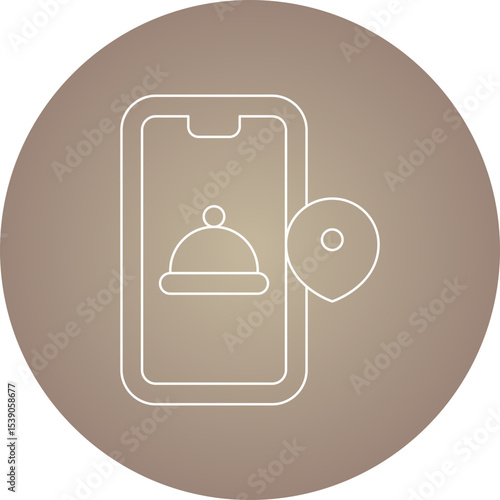 Online cooking single icon vector illustration