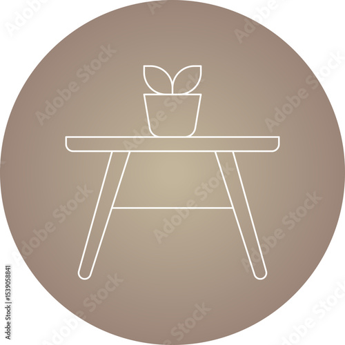 Table pot single icon vector illustration