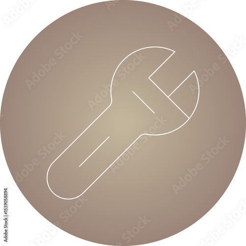 Wrench single icon vector illustration