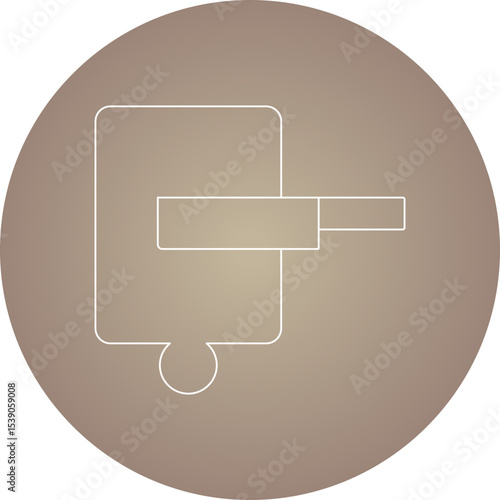 Cutting board single icon vector illustration
