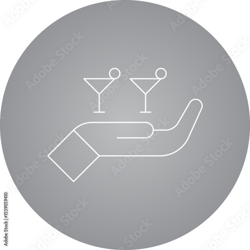 Serve single icon vector illustration
