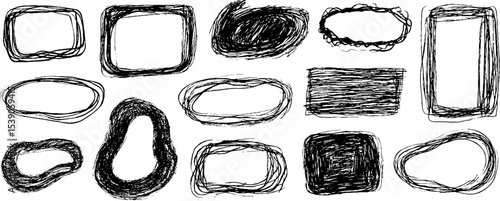 Abstract collection of twelve irregular outline shapes for creative design projects