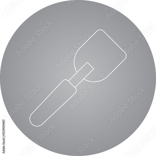 Spatula single icon vector illustration