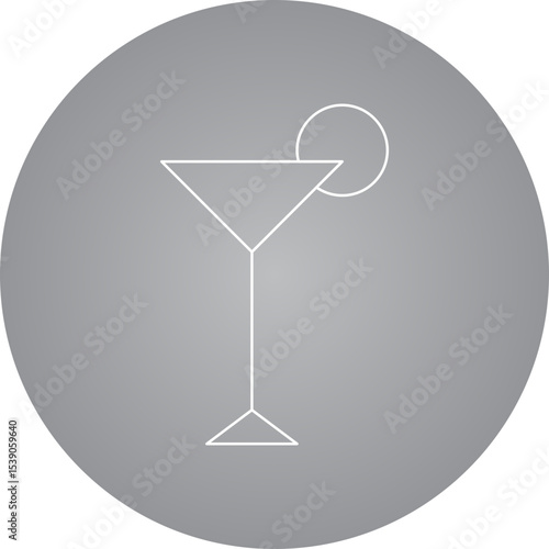 Cocktail single icon vector illustration