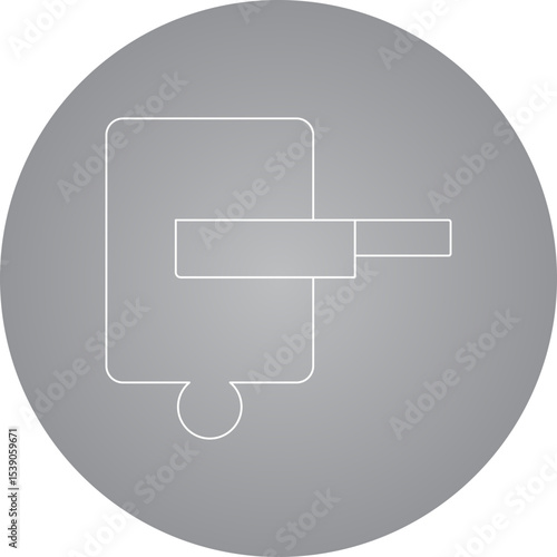 Cutting board single icon vector illustration