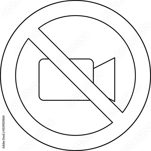 No video cam single icon vector illustration