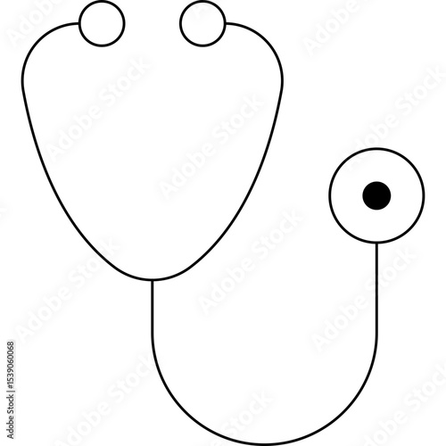 Stethoscope single icon vector illustration