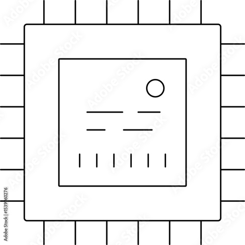 Chip single icon vector illustration