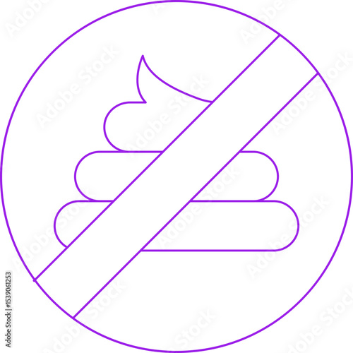 No Poop single icon vector illustration