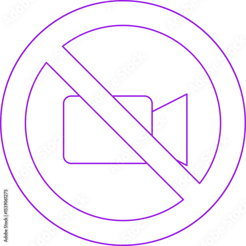 No video cam single icon vector illustration