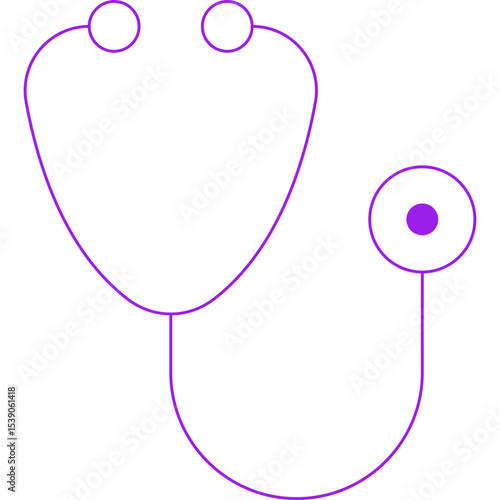 Stethoscope single icon vector illustration
