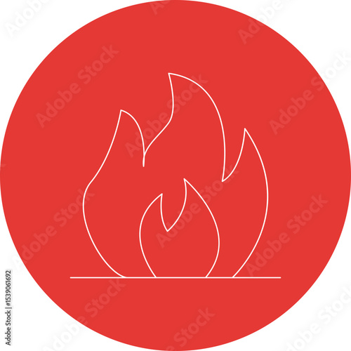 Flame single icon vector illustration