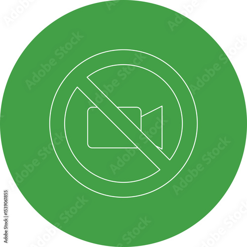 No video cam single icon vector illustration
