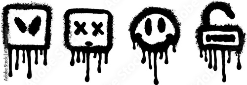 Urban graffiti art with dice, lockpick, and hoodie elements for bold street design