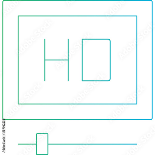HD Video single icon vector illustration
