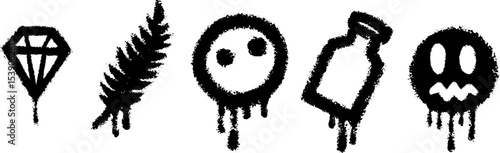 Mystical symbols featuring phoenix feather spell scroll and crystal motifs