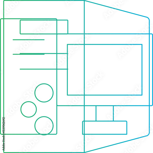 CPU single icon vector illustration