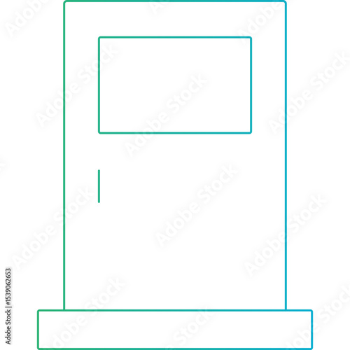 Doors single icon vector illustration
