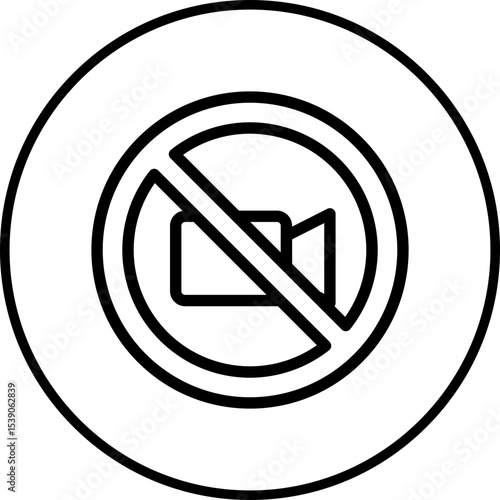 No video cam single icon vector illustration