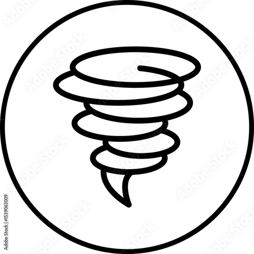 Tornado single icon vector illustration