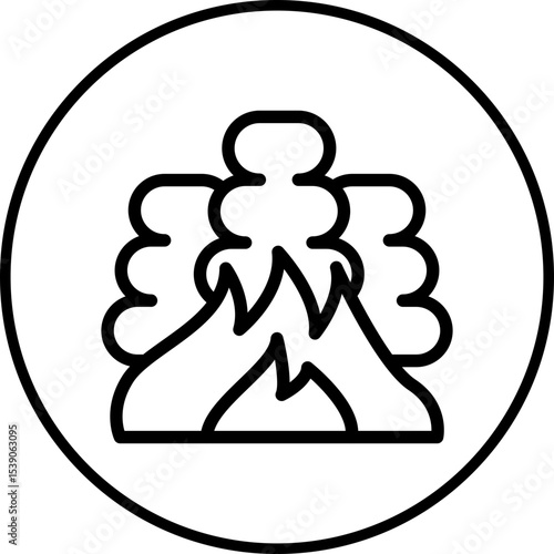 Volcano single icon vector illustration