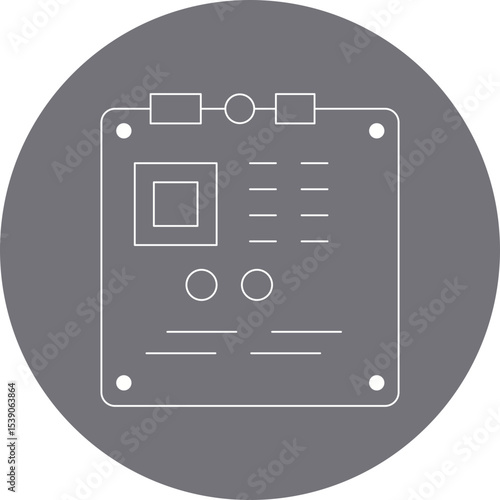 GPU single icon vector illustration