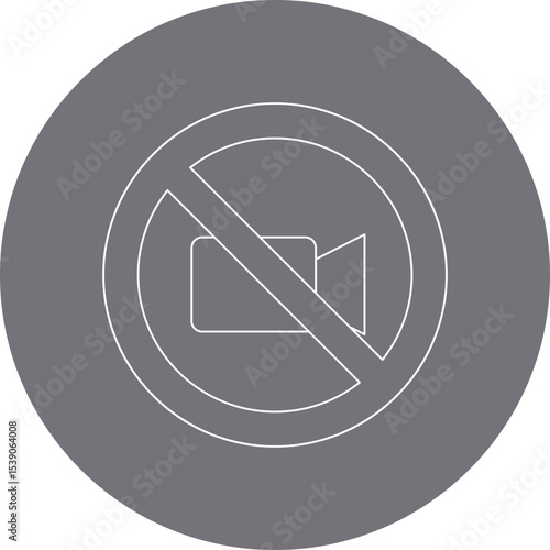 No video cam single icon vector illustration