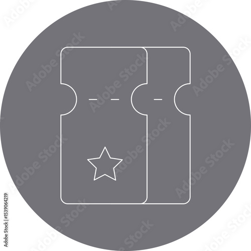 Tickets single icon vector illustration
