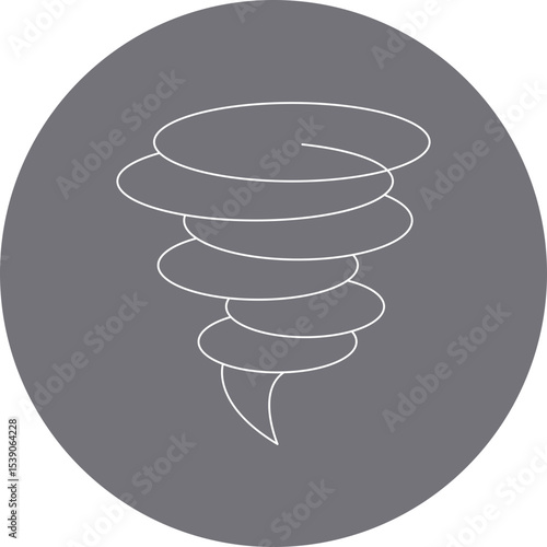 Tornado single icon vector illustration