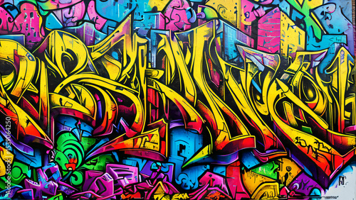 Wallpaper Mural Colorful Urban Graffiti Wall with Abstract Street Art Design Torontodigital.ca