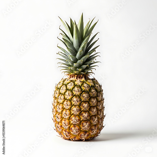 Whole Pineapple Isolated on White background